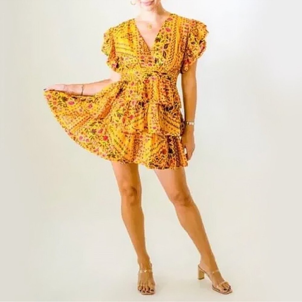 Floral Yellow Oliviaceous Dress